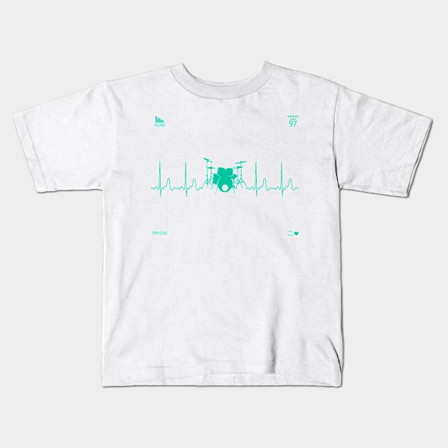 Drum Beat Kids T-Shirt by veerkun